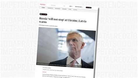 Russia ‘will not stop’ at Ukraine, Latvia warns